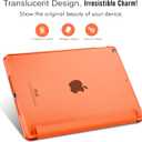MoKo Case Fit 2018/2017 iPad 9.7 5th/6th Generation, Slim Lightweight Smart Shell Stand Cover with Translucent Frosted Back Protector Fit iPad 9.7 2018/2017, Auto Wake/Sleep, Orange