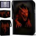 Trading Card Albums with Zipper - 9 Pocket Double Sided Collection Binder for 900 Cards, Trading Card Sleeves for 3 Ring, Durable Scratch-Resistant PU Cover, Portable Organizer for MTG & Game Cards