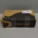 SPUNKYJUNKY Ceramic Dog and Cat Bowl Set with Wooden Stand, Modern Cute Weighted Food Water Set for Small Size Dogs (13.5OZ) & Medium Sized Dogs (28.7OZ) & Cats (1.7 Cups, 2  Black)