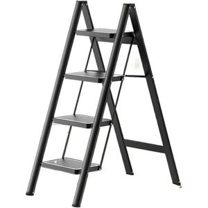 Household Stepladders 3 Step Ladder, Folding Step Stool with Wide -Slip Pedal, 330lbs Sturdy Steel Ladder, Convenient Handgrip, Lightweight, Portable Steel Step Stool Folding Stepladder 