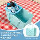 Half Topper Tray Accessories for Bogg Bag X-Large, Waterproof EVA Phone Holder & Top Cup Holder Fit for Stanley Cup 40oz - Organizer & Tray Topper for Bogg Bag (Blue)