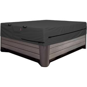 Porch Shield 600D Waterproof and Fade Resistant Outdoor Hot Tub Cover 80 x 80 inch fit 79 x 79 or 78 x 78 or 77 x 77 Square SPA Cover Protector, Black