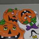 Halloween Outdoor Decorations, 38 Inches Garden Stakes Including 3 Pumpkins and 1 Ghost, Wonderful Pre-lit Decor for Outside Garden Lawn Patio Halloween Party