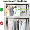 Wire Metal Clothes Hangers Bulk 100 Pack, 16 Inch 12 Gauge Standard Size, Slim Space Saving for Coat Suits Shirts Pants Skirts, Non Slip, Silver