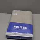 MIULEE Blackout Curtains for Bedroom Polyester Texture Thermal Insulated Natural Khaki Grommet Room Darkening Curtains & Drapes Luxury Decor for Living Room Nursery 52 x 90 Inch (2 Panels)