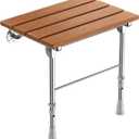 Folding Shower Seat Wall Mounted, Teak Wood