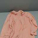 Newchoice Womens Collared V Neck 3/4 Sleeve Shirts Business Casual Tops Loose Work Blouses (S-3XL) (Large, Pink)