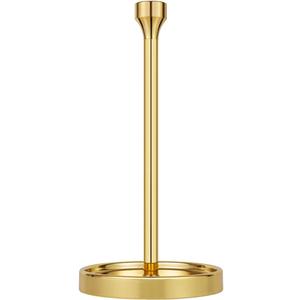 Ivilon Countertop Paper Towel Holder - Modern Bell End Minimalist Design - Color Gold Polished