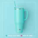 Swig Life 40oz Leakproof Mega Mug, 40oz Tumbler with Handle and Straw, Extra Large Insulated Tumblers, Cup Holder Friendly Travel Mug (Sea Breeze)