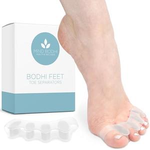 Mind Bodhi Toe Separators/Toe Spacers - For Men and Women - Correcting Bunions and Restoring Toes to Their Original Shape - Regular Size – Clear, Pack of 3