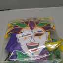 Geefuun 2PCS Mardi Gras Decor Windsocks Hanging Floating Face Wind Socks for Yard Garden Porch Patio Outdoor Decorations