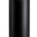 POWCAN 24oz Stainless Steel Slim Water Bottle for: Sweatproof, Flex Cap, Lightweight, Standard Mouth, Top Handle, Vacuum Insulated Flask with straw for Adults, Fitness, Teens, School (Midnight Black)