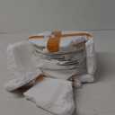 12 PCS White Dinner Plates, 8 Inch Round Dinner Plates Set, Ceramic Dessert/Salad Plate, Porcelain Appetizer Plate, Microwave & Dishwasher Safe