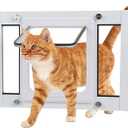 Cat Door for Window Adjustable Width Fits 31"-36", 32"-36" Width Window