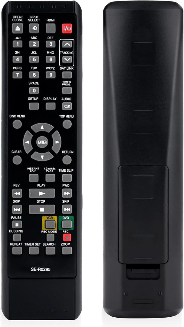 SE-R0295 Remote Control Compatible with Toshiba DVD VCR DKVR60KU DVR620KU D-VR610 D-KVR20 D-KVR2K0.