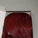 Bob Wig with Bangs Short Hair Wig Burgundy Red Bob Wigs for Women 12 Inches Synthetic Wig Straight Cosplay Wigs Colorful Burgundy Natural Hair Replacement Wigs for Girls Hoilday Daily Party Use