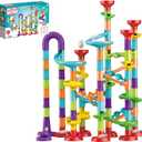 Marble Run for Kids Ages 4-8 - Maze Game DIY Educational Playset Birthday Gift for Ages 3+, Track Pipe Building Blocks Glass Marbles for Kids Birthday Preschool, Toys for 3-Year-Old Boys Christmas