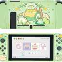 GeekShare Protective Case Compatible with Switch, Soft TPU Slim Case Cover Compatible with Switch Console and Joy Con Controller - Matcha Froggy (For Switch 2017)