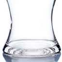 WGV Unique Bouquet Vase, 5.5" W, 6" H, Clear Short Hurricane Concaved Neiman Glass Floral Container, Home Wedding Event Decor, 1 Piece (VHV0606)