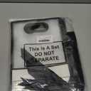 Aliceset 12 Pcs Clear Plastic Gift Bag with Die Cut Handles Reusable PP Favor Bag with Ribbon for Graduation Wedding Bridal Birthday Baby Shower Party Small Business, 7x10x3.15 Inch(Black)