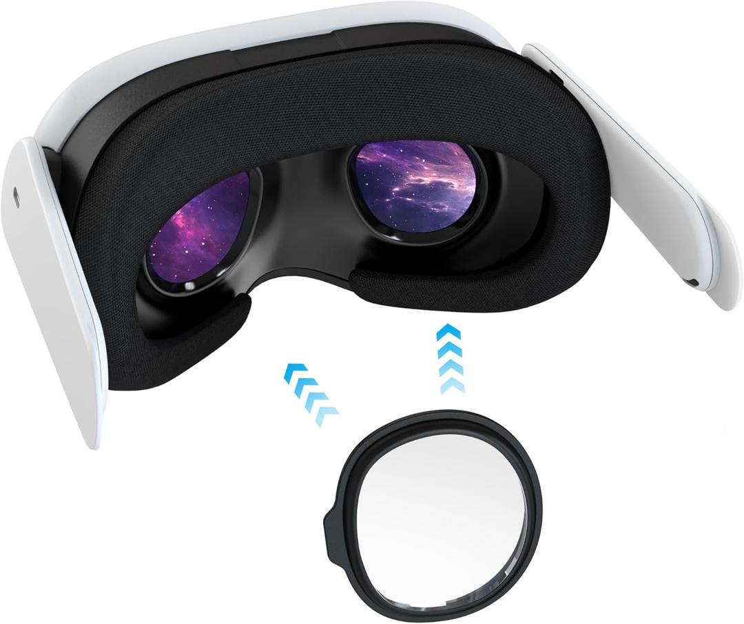 VR Myopia Glasses Lenses for Quest 3, Maxonar Lenses Insert Compatible with Meta Quest 3, Easy-to-Install SPH:-2.50 (One Lens)
