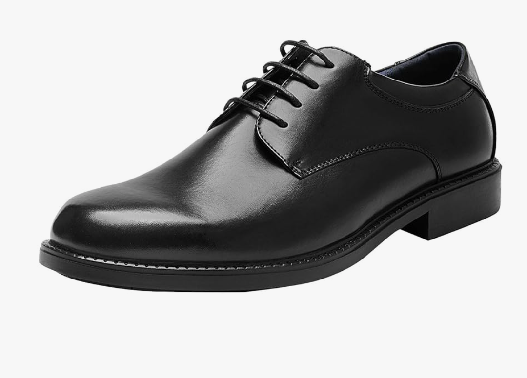 BRUNO MARC Men Classic Oxford Shoes Business Dress Shoes For Men Lace Up Leather Shoes Black Size 7.5
