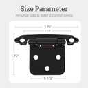 Self Closing Cabinet Hinges for Face Frame,Cabinet Hinges, Metal Hardware for Kitchen Cabinets and Doors (Black, 16Pack)