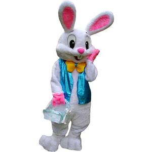 JIUYUE Easter Rabbit Bunny Rabbit Mascot Costume Adult Fancy Dress White, Large