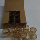 22 Pack Clear Glass Votive Candle Holders, Vintage Candle Holder for Floating Candle, Tealight Candle Holder for Table Centerpieces Home Bridal Shower Birthday Christmas Table Decoration (Amber)