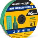 haisstronica 3:1 Heat Shrink Tubing, Shrink Ratio Adhesive Lined Marine Grade Heat Shrink Tube for Home, Automotive and Industrial (Green) 65FT 3/4inch