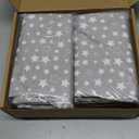 Peryiter Cot Sheets for Daycare Standard Size 24" x 51" Toddler Nap Mat Sheets Star Pattern with Corner Elastic Loops Breathable Bed Fitted Cot Crib for Preschool Child Kid Boy Girls (Gray,6 Pcs)