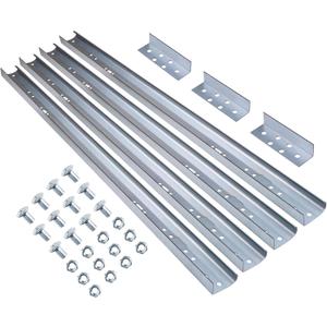 Bueyfolt Garage Door Track, Vertical Track Replacement for 7FT Door, 76 Inch Spliced Rails, for Residential/Light Commercial Side Tracks for 2-Inch Rollers