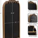 Kate and Laurel Arendahl Decorative Vintage Arch Chalkboard; 13 x 25; Gold; Framed Arched Ornate Magnetic Chalkboard for Unique Display; Decoration; and Organization