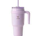 REDUCE 40 oz Stainless Steel Tumbler with Handle - Dual-Wall Vacuum Insulated Travel Mug, Sweat-Proof Lid & Reusable Straw - Keeps Drinks Cold for 24 Hrs, Fits Cupholders, Dishwasher Safe - Lilac Bud