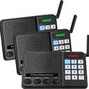 Intercoms Wireless for Home, Long Range Intercom 6000ft, 10 Channel Home Intercom System with Group Call, Clear Sound, Room to Room Intercoms, House Intercom System for Business(3 Packs)