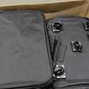 Hanke Expandable Collapsible Luggage with Wheels, Black Upgrade Version 2, 98L, Water-Resistant, 5 Spinner Wheels, 3 Pockets, Polyester, 19x13x27.2 inches, 6.1lb, Carry-On Luggage, Travel, Vacation, Expandable Foldable