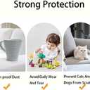 Premium Polyester Sofa Arm Cover, Scratch Resistant Protector Covers, Elastic Armrest Covers for Square/Curved/Sloping Couch Armrests, 2Pcs- Warm White, 17.9"D x 6.5"W x 7.8"H