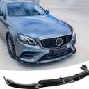 Front Bumper Lip Splitter Spoiler Fit for Mercedes E-Class E300/ E350/ E400/ E450/ E43/ E53/ W213 2017-2020 (Sport Sedan Models Only), Gloss Black 3pcs Air Chin Body Kit Exterior Accessories