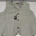 HISDERN Mens Suit Vest Waistcoat with 3 Pockets Slim Fit for Business Formal Wedding Prom and Casual Tuxedo Wear (Large, Light Green)