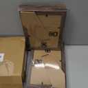 4x6 Picture Frame Set of 4, 4 x 6 Wood Photo Frames with Mat for 3.5x5, Natural Wooden Frame with Real Glass Cover for Wall and Tabletop Display,Rustic Brown