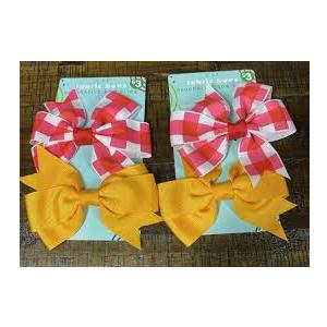 FABRIC BOWS Decorative Bow clips 12pcs