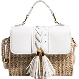 Straw Crossbody Bags for Women Summer Straw Clutch Bag Woven Beach Purse Vacation Handbags