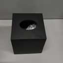 Essentra Home Matte Black Collection Square Tissue Box Cover