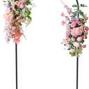 Queension 6.6FT Arch Backdrop Stand - Metal Wedding & Party Arch Frame with Base, Black
