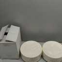 U-QE 100 Count 9 Inch Ivory Plastic Plates for Party - Scalloped Disposable Dinner Plates - Premium Hard Fancy Disposable Heavy Duty Party Supplies for Birthdays, Celebrations, Weddings and Events