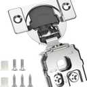 Chibery 10 Pack 1" Overlay 3D Soft Close Concealed Hinge for Face Frame Door, Smooth Slow Self Closing Hinges, Satin Nickel, Hidden 105 Open Angle Stainless Steel Hinge for Kitchen Cabinet Door