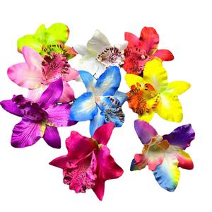 10 Pcs Hawaiian Beach Tropical Faux Flower Hair Accessories - Hair Clips, Pins, Barrettes for Women, Girls, Wedding Party, Bridal