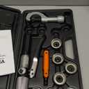 VEVOR Hydraulic Tube Expander, 3/8" to 1-1/8" OD, HAVC Hydraulic Swaging Tool with 7 Pipe Expander Heads, Deburring Tool, Pipe Cutter for Copper Aluminum Brass Soft Steel Pipes