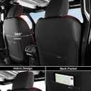 Coverado Seat Covers 4 Door for Jeep Wrangler, 2PCS Leather Car Seat Cover for Jeep Wrangler Vehicle Accessories Custom Fit for 2018-2026 Jeep Wrangler Seat Covers 2-Door/4-Door(Red)