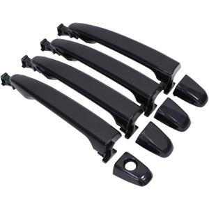 MOTOKU Black Exterior Door Handle Set for Toyota Camry Sienna Tacoma 4Runner Highlander Avalon for Lexus RX400h GX470 Front Rear Left Driver and Right Passenger Side